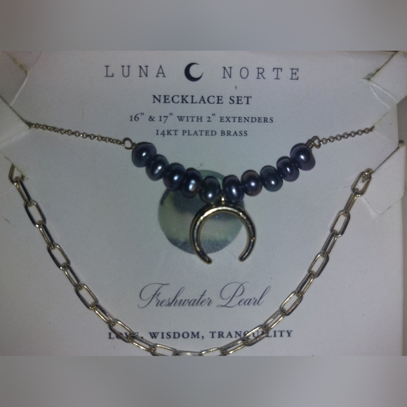 "Luna Norte" Chain Set Blue  Pearl - Picture 2 of 8